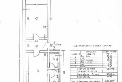 Apartament cu 2 camere nedecomandat în Central - 1
