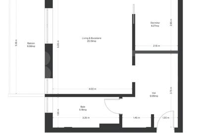 Apartament 1 camera, 40,09 mp, zona Ghirodei - 1