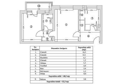 Apartament cu 2 camere semidecomandat, mobilat în Astra - 19