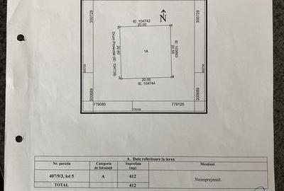 Teren de 412 mp, în Valu lui Traian