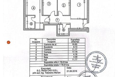 Apartament cu 3 camere decomandat în Vest
