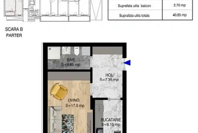 Garsoniera Decomandata Metrou Teclu-Pallady Incalzire Pardoseala - 2