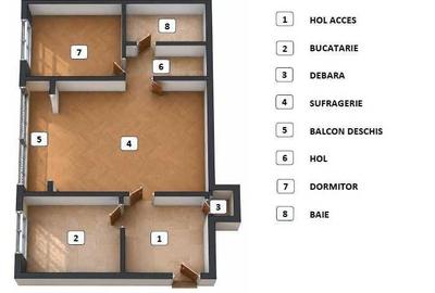 Apartament cu 2 camere semidecomandat în Central - 3