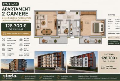 Apartament cu 2 camere în Tomis Plus - 2
