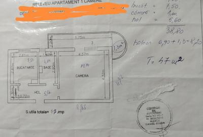 Vand apartament o camera, in Dorobanti, suprafata totala 47 mp, Vand apartament o camera, in Dorobanti, suprafata totala 47 mp, - 13