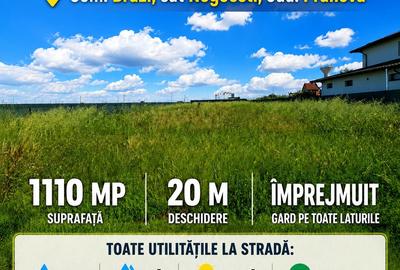 Teren de 1110 mp, în Brazi - 2