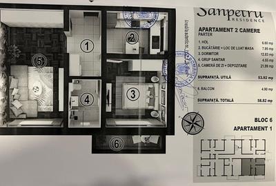 Apartament cu 2 camere decomandat în Sânpetru - 7