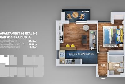 Apartament cu 2 camere decomandat în Apărătorii Patriei - 4