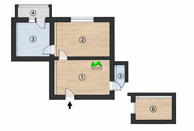 Apartament cu 2 camere în Ultracentral