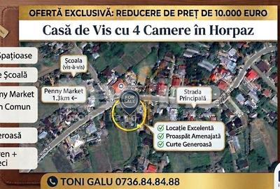 Casă individuală cu 4 camere cu Canalizare în Horpaz