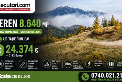 Teren de 8640 mp, în Moieciu