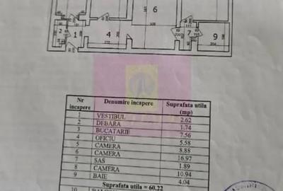 Apartament cu 3 camere semidecomandat în 13 Septembrie