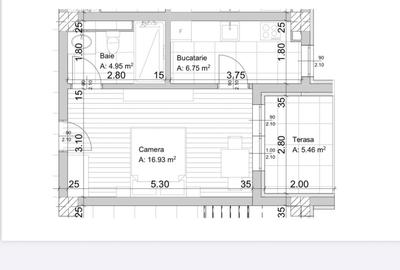 Apartament cu 2 camere decomandat în Central