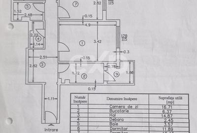 Apartament cu 3 camere decomandat în Găvana