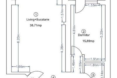 Apartament cu 2 camere, mobilat în Pipera - 19