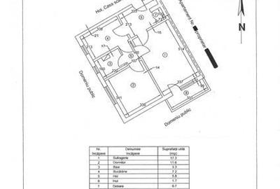 Apartament cu 2 camere semidecomandat în Central