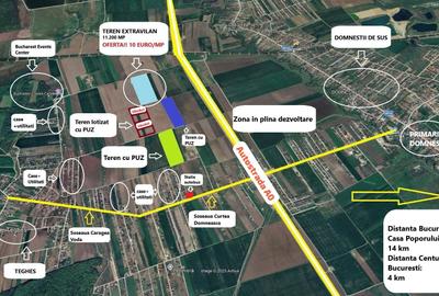 Teren Construcții extravilan de 11200 mp, în Domnești