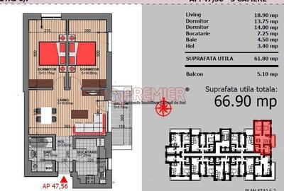 Apartament cu 3 camere în Măgurele - 9