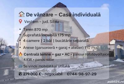 De vanzare Casa individuala Ve?tem jud. Sibiu - 4