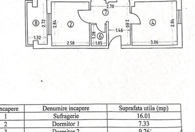 CEC Bank  Eliberării apartament 3 camere cu centrala pe gaz - 2