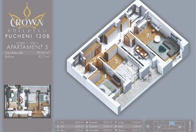 Apartament spatios in zona Rahova - 3 camere, decomandat, Comision 0% - 9