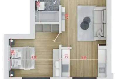 Apartament cu 2 camere semidecomandat în Theodor Pallady - 4