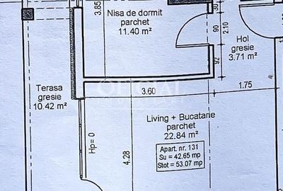 Apartament cu 2 camere semidecomandat în Florești - 17