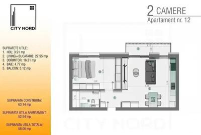 Apartament 2 camere eficient compartimentat-BLOC BOUTIQUE! - 5
