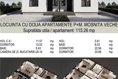 Duplex cu 4 camere cu Canalizare în Moșnița Nouă - 8