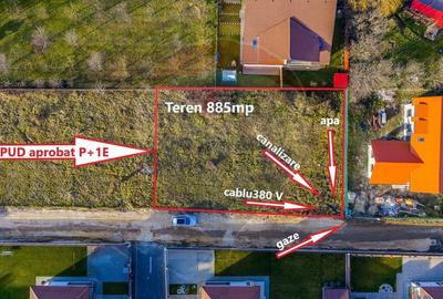 Teren Construcții intravilan de 885 mp, în Central - 1