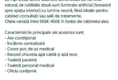 Inchiriez 3 cabinete medicale in Deva, zona Dacia, etaj 1, - 20