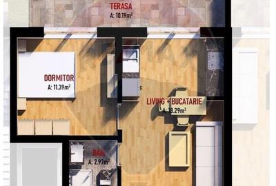 Apartament cu 2 camere, mobilat în Dobroești - 11