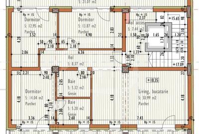 Penthouse 4 camere, TVA inclus, constructie premium, 2 terase - 2