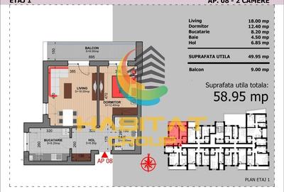 Apartament 2 Camere Decomandat Sector 4 Grand Arena 58.95Mp - 1