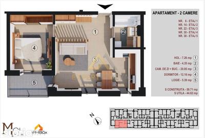 Apartament cu 2 camere în Gării - 17
