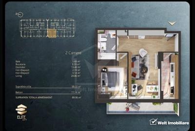 Apartament cu 2 camere decomandat în Iris - 9