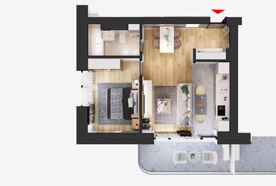 Apartament cu 2 camere în Theodor Pallady - 21