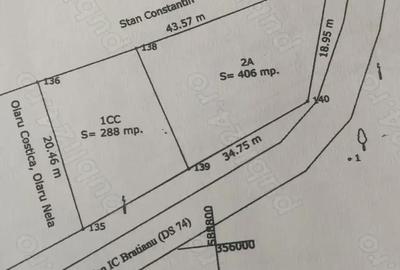 Izvorani, teren 700 mp, deschidere 50 m - 1