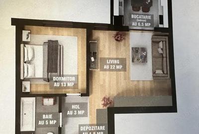 Apartament 2 camere 0% comision, 51,5 MP Militari Residence - 1