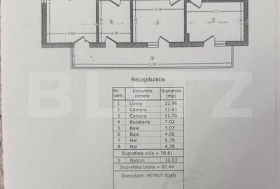 Apartament de 3 camere, 71 mp utili, zona Brancoveanu Apartament de 3 camere, 71 mp utili, zona Brancoveanu - 15