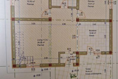 Casă cu 3 camere în Hemeiuș