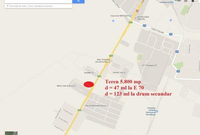 Vand teren Timisoara calea Sagului, 5.800 mp, deschidere: 47 ml - 2