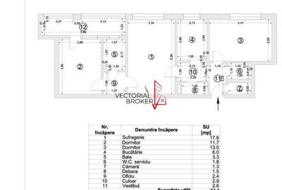 Apartament cu 3 camere semidecomandat în Baba Novac - 4