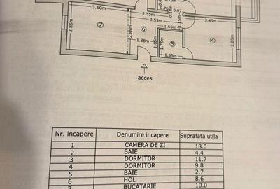 Apartament cu 3 camere decomandat în Ultracentral