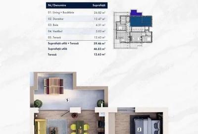 Variante apartamente 2 camere cartier nou zona Mehala - ID V4927 - 6