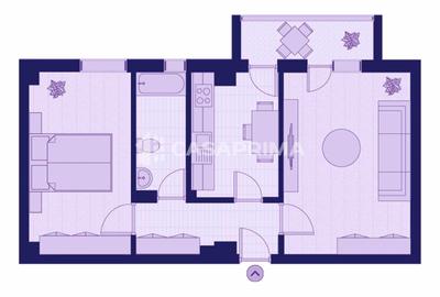 Apartament 2 camere, Decomandat clasic, Baie cu geam, Bucatarie inchisa! - 2