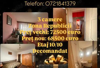 Black Friday-Benefic Imobiliare-ap 3 camere zona Republicii - 1
