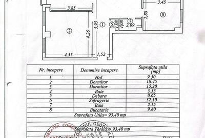 Apartament cu 3 camere decomandat, mobilat în Dacia - 20