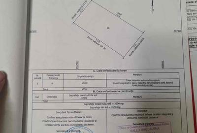 Teren de 2600 mp, în Bentu - 2
