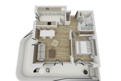 Apartament cu 2 camere semidecomandat în Florești - 1